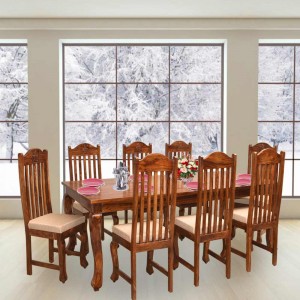 Henfrey Solid Wood Eight Seater Dining Set