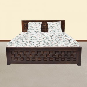  Solid Wood Sheesham Niwar Patti Bed Without Storage