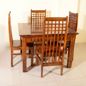Wooden Dining Table and Chair 
