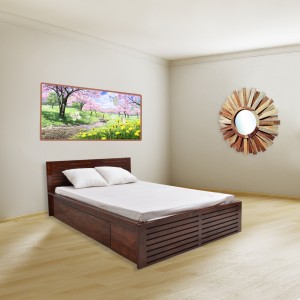 Solid Wood Cambrey Bed With Storage