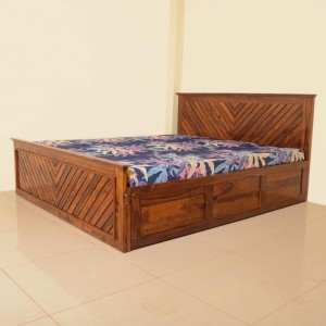 Solid Wooden Bed Crosing Desing Bed