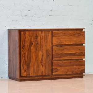 Solid Wooden Clovis Cabinet With Drawers