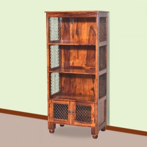 Solid Wooden jali Bookshelf