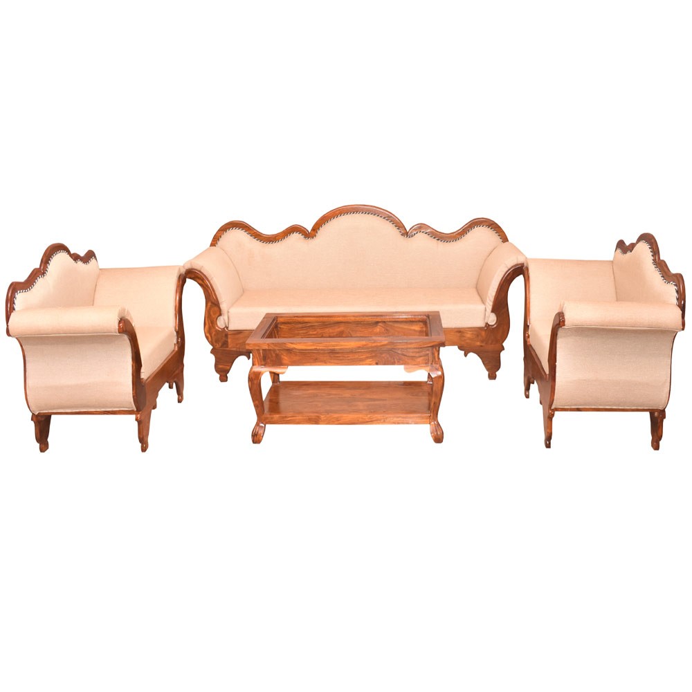 Shop Traditional Solid Wood Rajasthani Sofa Set at English