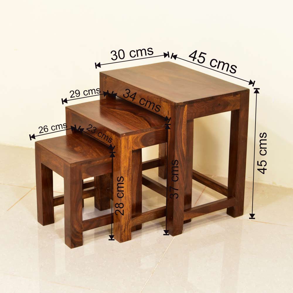 Wooden best sale stool set